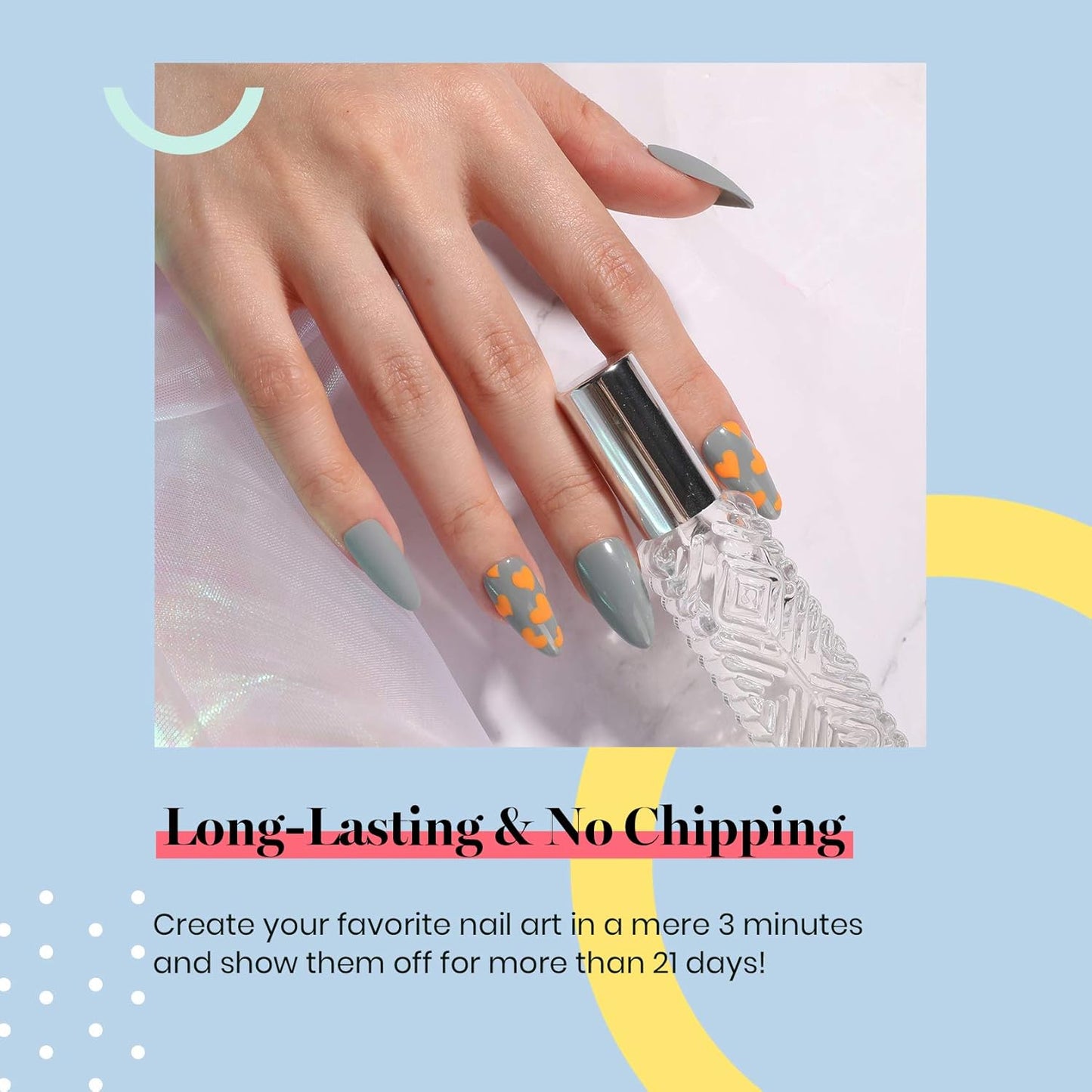 Beetles Grey Gel Nail Polish - Fall Elegance All Season Gel Polish Soak Off U V LED Nail Lamp DIY Home Salon Manicure Nail Art 0.51 Oz Gifts for Women