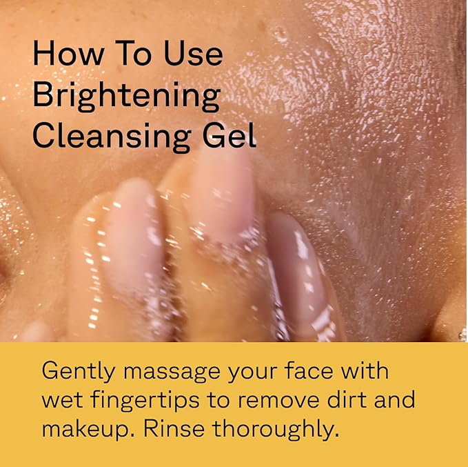 Acure Brightening Cleansing Gel - Vegan Face Scrub, Gentle Facial Cleanser for Radiant Skin with Pomegranate, Blackberry & Acai Infused, Antioxidant-Rich Formula for All Skin Types - 4 fl oz