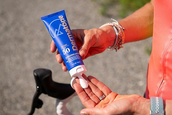 Dermatone Sport SPF 50 Sunscreen Lotion Gallon w/Pump | Oxybenzone & Octinoxate Free | Water Resistant 80 Min. | For Body & Face | Broad Spectrum UVA/UVB Protection | 1 Gallon Jug (128oz)