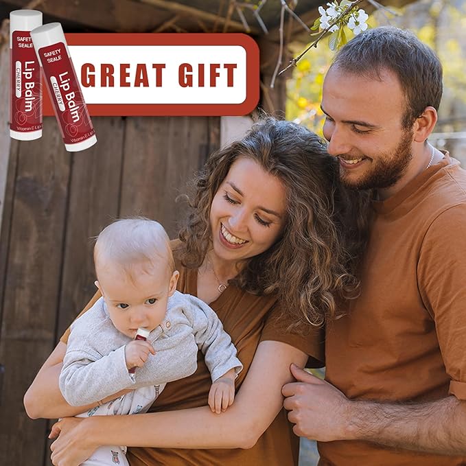 64 Pack Natural Lip Balm Bulk with Vitamin E and Coconut Oil - Moisturizing Dry Cracked Lips, Mini Chap Stick Gifts for Kids Women Men- 16 Flavors - Non-GMO