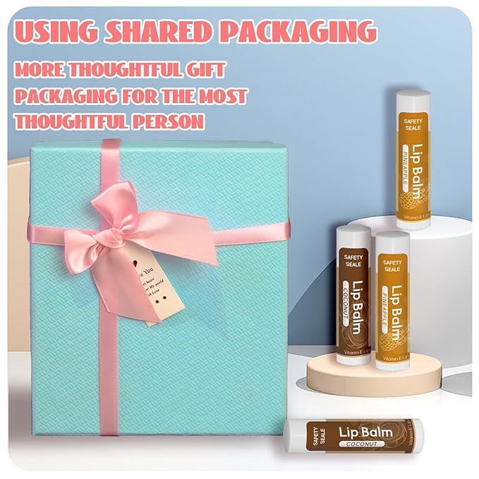 98 Pack Natural Lip Balm Bulk with Vitamin E and Coconut Oil - Moisturizing, Soothing, and Repairing Dry and cracked Lips, Mini Chap Stick Gifts for Kids Women Men - 14 Flavors - Non-GMO