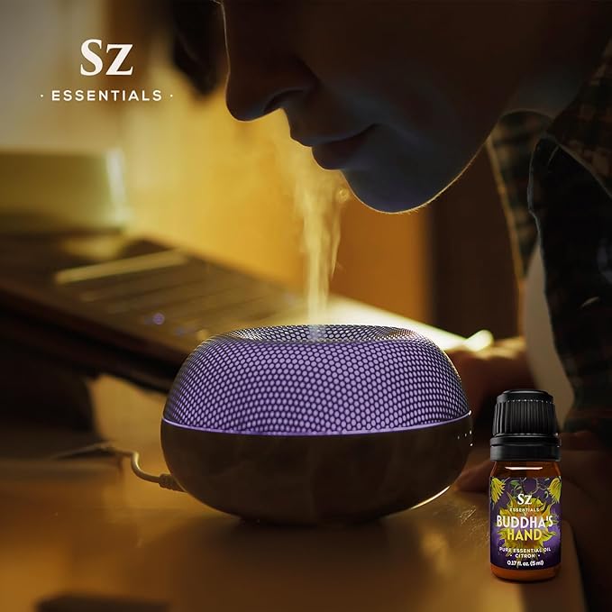 Buddha's Hand Essential Oil, 100% Pure, Extracted from The Most Fragrant Italian Finger Citron - Citrusy & Lemony Scent with Sweet Overtones - Therapeutic Grade & Vegan - 0.17oz (5ml)