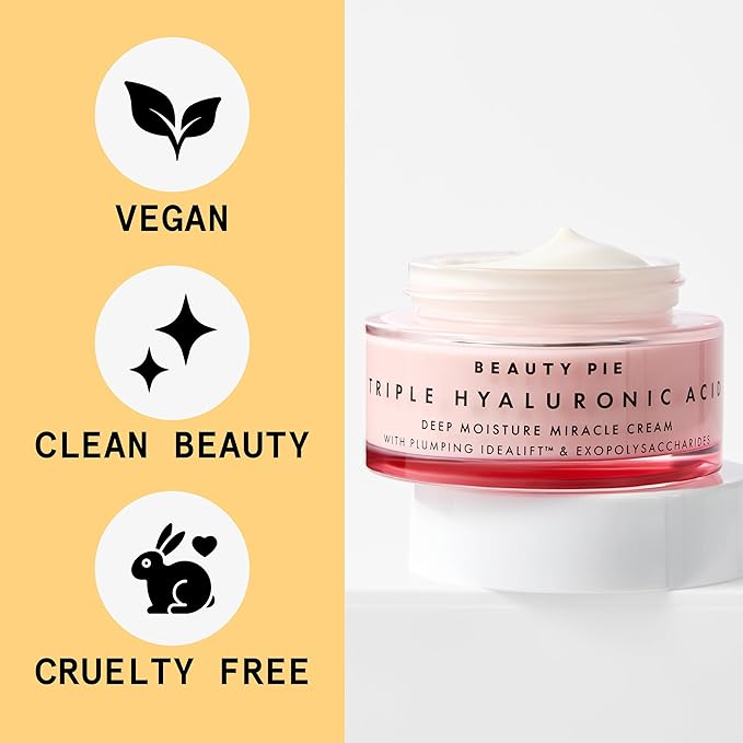 Beauty Pie Triple Hyaluronic Acid Deep Moisture Miracle Cream 50ml – Hydrating Face Moisturizer for Plumping, Firming & Anti-Aging