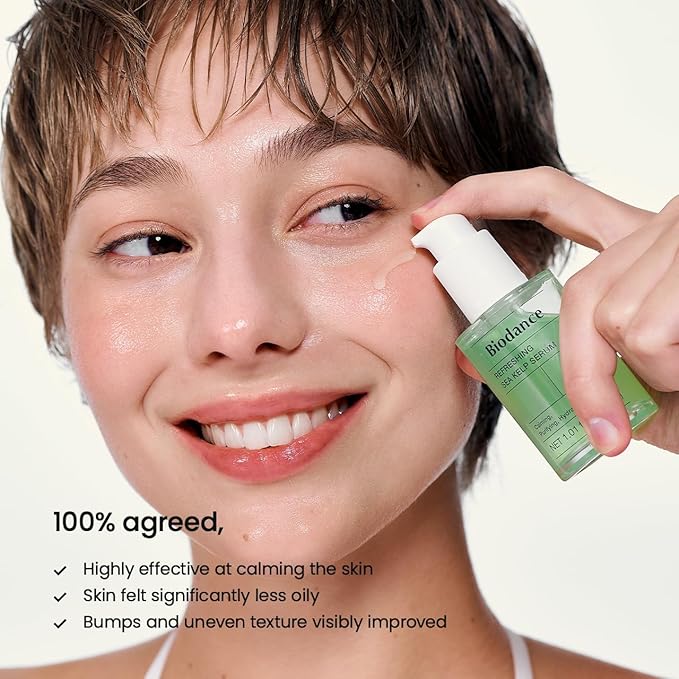 BIODANCE Refreshing Sea Kelp Serum, Oil & Sebum Control, Calming Serum for Oily & Combination Skin, Korean Skincare | 1.01 fl.oz x 1 ea