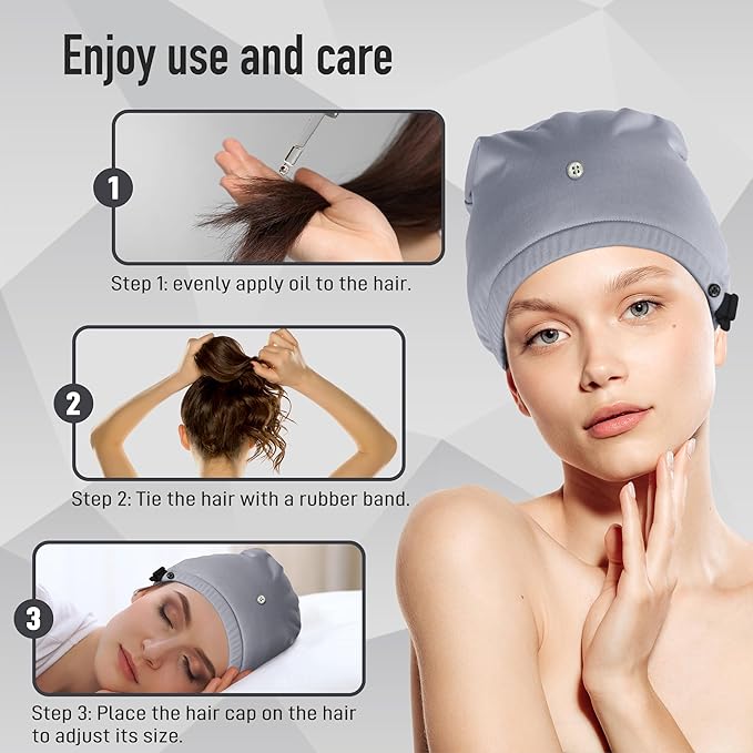 Castor Oil Pack Wrap for Head, Reusable Castor Wrap Organic Cotton for Women Sleeping,Castor Patch for Thinning, Balding, Dry and Damaged Hair