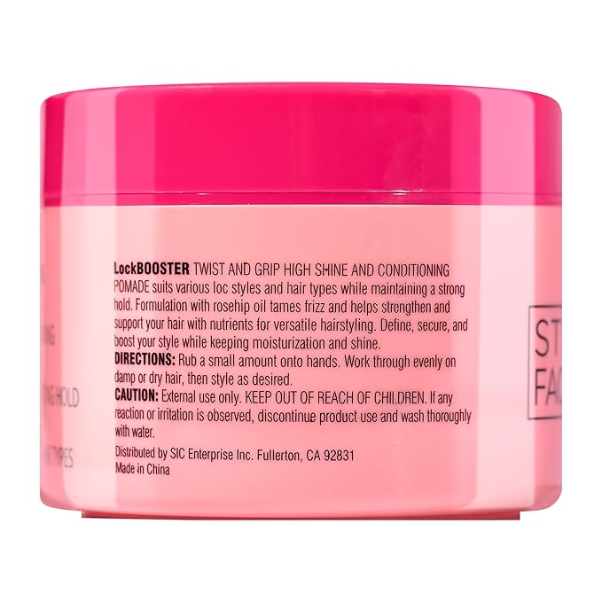 Style Factor Lock BOOSTER Twist & Grip Braid Gel (5 Oz.) with Rosehip Oil — Strong Hold, Flake-Free, Frizz-Free Hair Braiding Gel for Defined & Long-Lasting Twists, Locs & Braids
