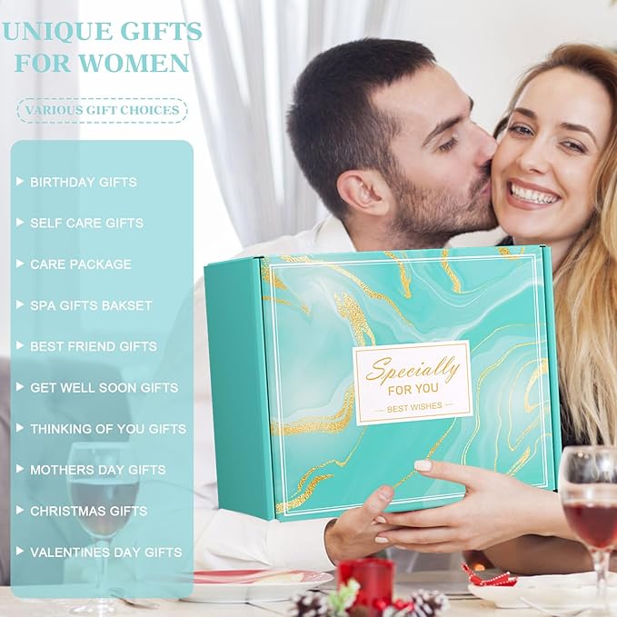 Birthday Gifts for Women Self Care Gift Set, Relaxing Spa Gifts Basket Women Care Package Get Well Soon Gift, Unique Christmas Gifts for Mom Wife Grandma Her Friend Sister, Thinking of You Presents