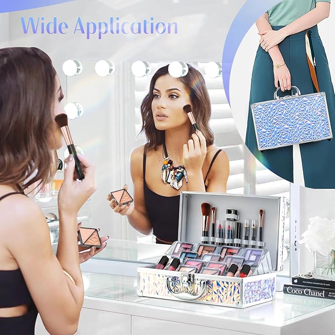 Color Nymph Makeup Kit For Women, Girls Makeup Set For Teens Professional Make Up Kits With Travel Case Full Cosmetics Kit w/ 35 Colors Eyeshadows Lipstick Blush Brushes Lipgloss Mascara