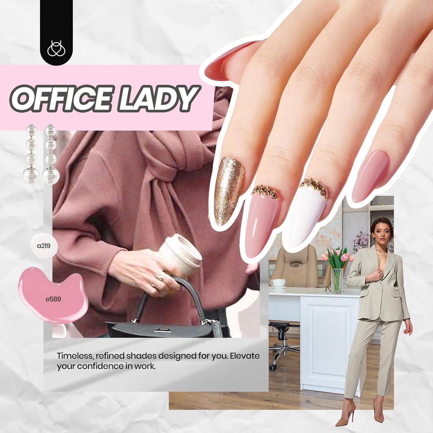 Beetles Gel Nail Polish Kit with UV Light, 46 PCS 25 Colors Valentines Gel Nail Polish Set Base Glossy Matte Glitter Top Coat Nails Polish Red Green Brown Blue Pink Nude Manicure Gift for Women