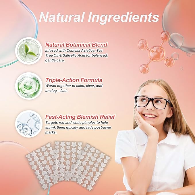 Clear Pimple Patches for Face 3 Size 400 Counts, Hydrocolloid Cute Star Acne Patches for Covering Zits and Blemishes, Zit Patches Spot Stickers Salicylic Acid,Tea Tree Oil, Pimple Popper Tool Kit