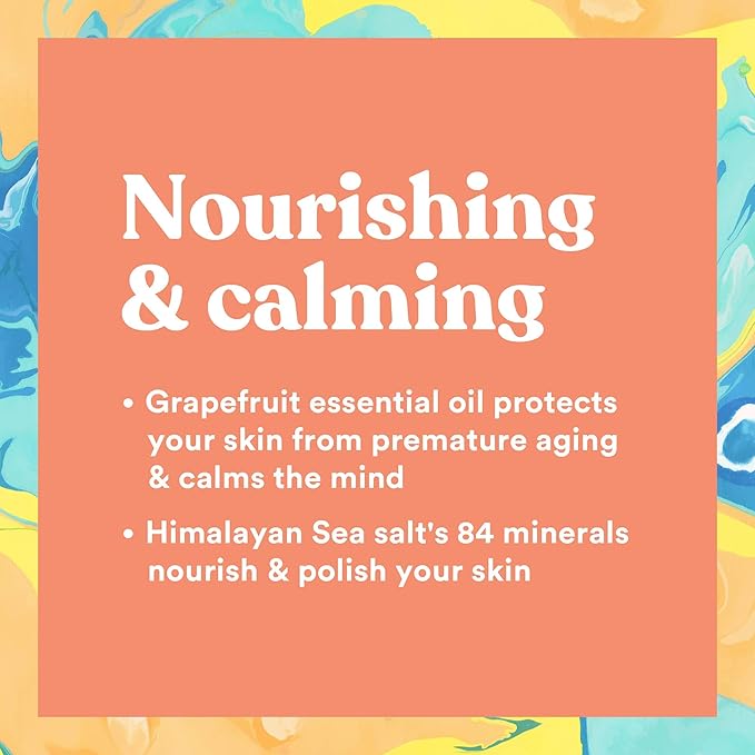 ASUTRA Dead Sea Salt Essential Oil Body Scrub Exfoliator (Vitamin C), 16 oz - Ultra Hydrating, Gentle, & Moisturizing - Coconut, Sweet Orange, Grapefruit, and Lemon Oils – Pink Himalayan Salt