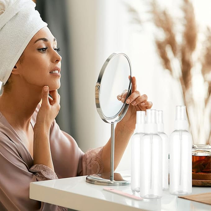 60Pack 1 Oz Mini Spray Bottle Fine Mist Spritzer Bottles Reusable Perfume Refillable Bottle Travel Size Mist Bottle Sprayer Empty Plastic Spritz Bottle for Household Use, Essential Oil, Hair Sprayer