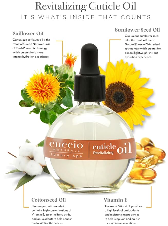 Cuccio Naturale Revitalizing - Hydrating Oil For Repaired Cuticles Overnight - Remedy For Damaged Skin And Thin Nails - Paraben And Cruelty-Free Formula - Vanilla Bean And Sugar - 2.5 Oz