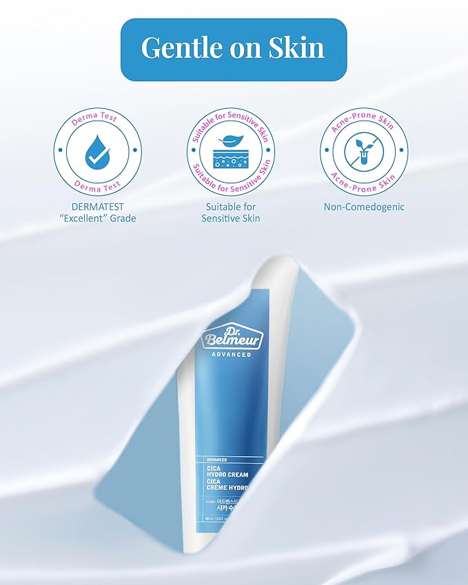 Advanced Cica Hydro Cream Special Set (2fl oz*2, Pack of 2) - Soothing, Barrier-Strengthening Face Moisturizer for Sensitive Skin. Korean Skin Care. Centella Asiatica