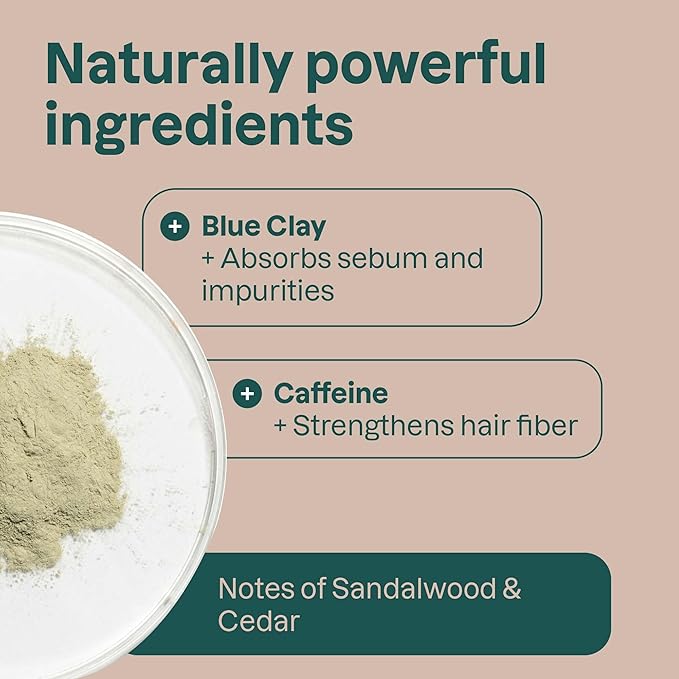 ATTITUDE Strengthening Shampoo Bar, Natural Origin, for Hair Repair & Breakage, Blue Clay & Caffeine, EWG Verified & Clean Ingredients, Vegan, Sandalwood & Cedar Scent, 4 Oz