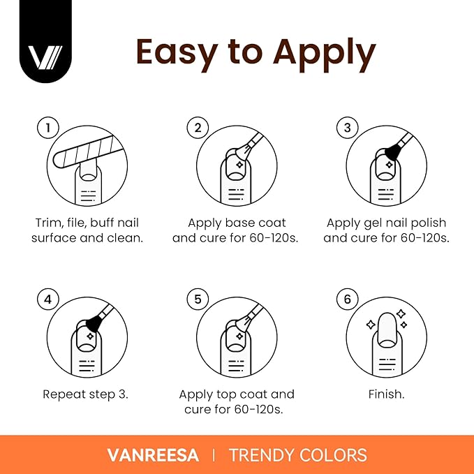 VANREESA 60 Pcs Gel Nail Polish Set, 55 Colors Gel Polish with Base Coat & 4 Effects Top Coat Full-Color Gel Polish Set All Seasons Nail Kit Gifts for Women Girls Nail Salon at Home