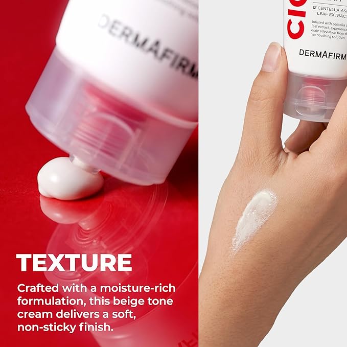 DERMAFIRM CICA AC Tone Up Cream 1.69 oz | Centella Asiatica Face Cream for Dry & Sensitive Skin | Korean Skincare Beauty Product Facial Moisturizer | K Beauty Skin Care Tone Up Cream for Women & Men