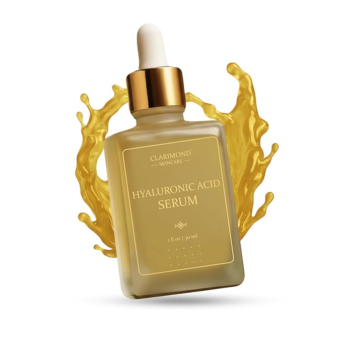 CLARIMOND Hyaluronic Acid Serum for Face – 2% Concentration with Niacinamide, Centella Asiatica, Aloe Vera, Chamomile & Bergamot, Deep Hydration - Skin Repair – Calming Effect.