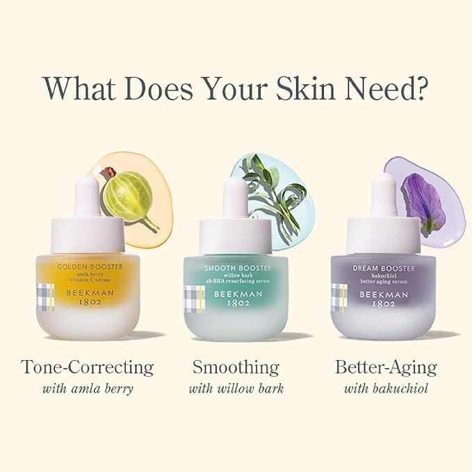 Beekman 1802 Golden Booster Amla Berry Face Serum - Fragrance Free - 0.5 fl oz - Plant-Based Vitamin C Alternative - Good for Sensitive Skin - Cruelty Free