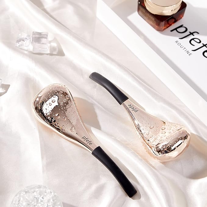 Cryo Sticks for Face, Ice Globes Cryo Globes for Facials, Esthetician Supplies Gifts, Unbreakable Stainless Steel Ice Roller Cooling Spa Balls with Storage Case