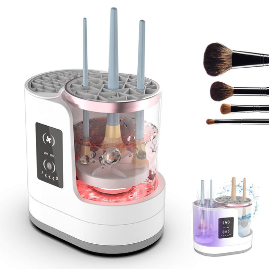 3 IN 1 Electric Makeup Brush Cleaner, Electric Cleaning and Quick Drying Makeup Brushes for Lazy Families, Automatic Makeup Brush Cleaning Tool with Drying Function for Makeup Brushes