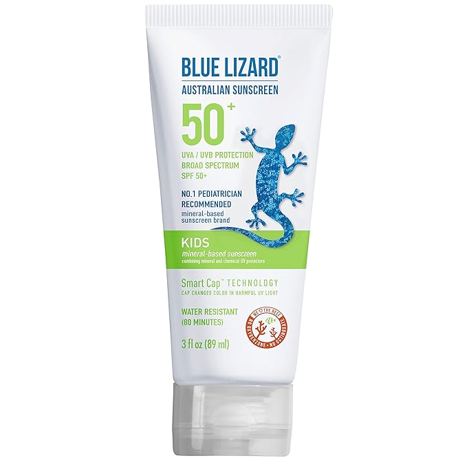BLUE LIZARD Kids Mineral-Based Sunscreen Lotion - SPF 50+ - 3 oz