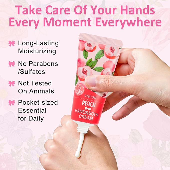 8 Pack / 4 Sets Lip Balm and Hand Cream Gifts for Women, Bridal Shower Gifts, Bridal Wedding Favors for Guests, Baby Shower Gifts for Guests, Thank You Gifts, Party Favors, Birthday Gifts