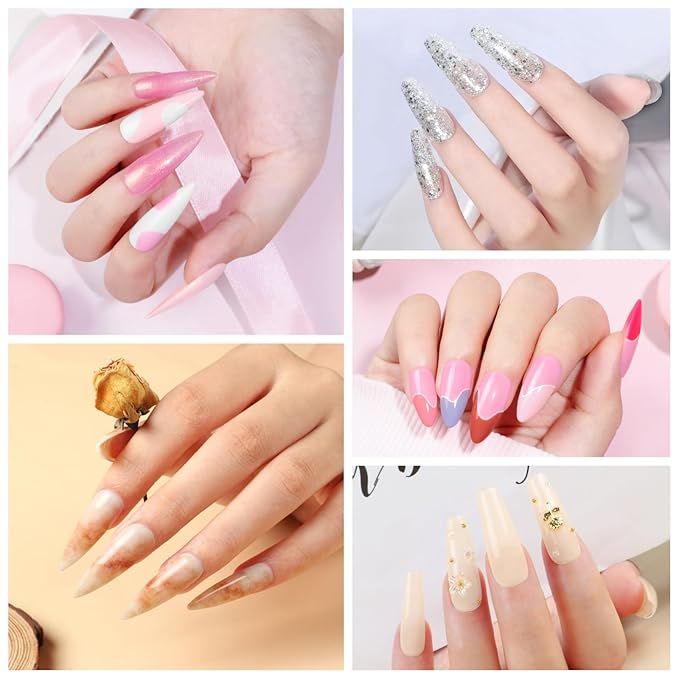 52pcs Gel Nail Polish Kit with U V light 35 Summer Colors Gel Nail Polish Set Cream Color Collection 5PC Top Base Coat Nail Art Manicure Kit for Beginners with Everything Gifts for Women