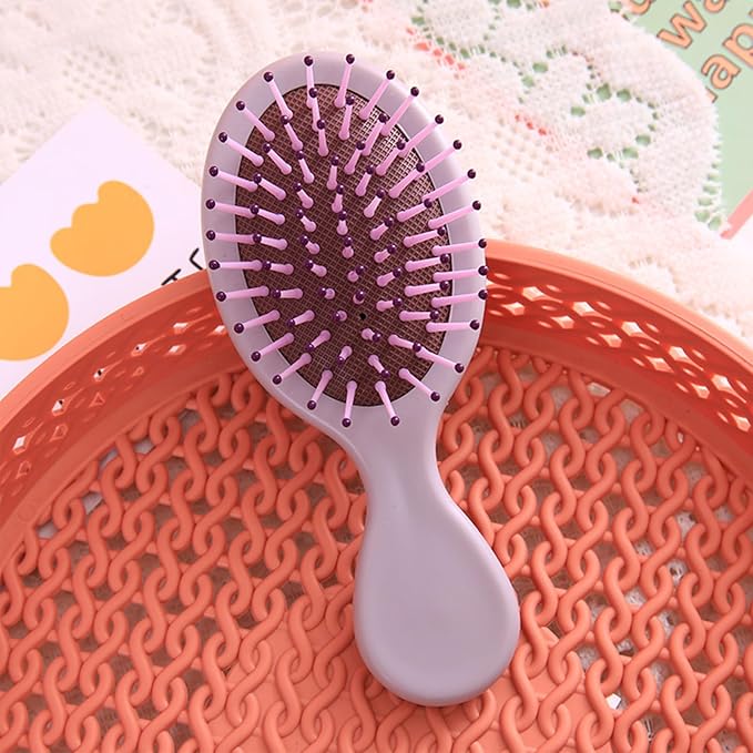 20 Pieces Mini Wet Hair Brush, Travel Detangling Brush with Soft Bristles for Most Hair Types, Handy to Operate, Convenient to Grip, Lightweight, Pack of 20, Multi-colored
