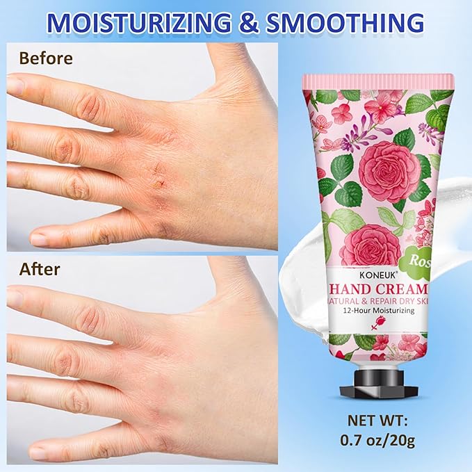 32 Pack Hand Cream Gift for Women, Bulk Hand Lotion Travel Size for Dry Cracked Hands, Mini Moisturizing Hand Cream for Mom Gifts, Teacher Gifts, Thank You Gifts and Bridal Shower Favors