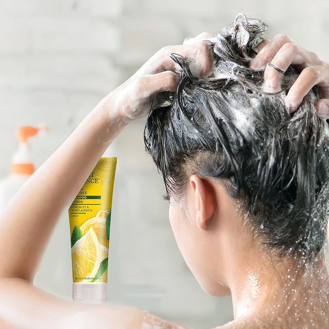 Desert Essence Lemon Tea Tree Shampoo - 8 Fl Ounce - Removes Excess Oil - Revitalizes Scalp - Strengthens & Protects Hair - Maca Root Extract - Soft, Smooth & More Manageable