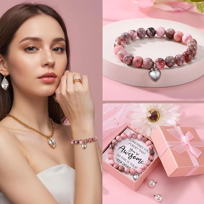 Birthday Gifts for Women Self Care Gift Set, Pink Relaxing Spa Gifts Basket Women Care Package Get Well Soon Gifts, Unique Christmas Presents for Mom Her Wife Sister Grandma, Thinking of You Gifts