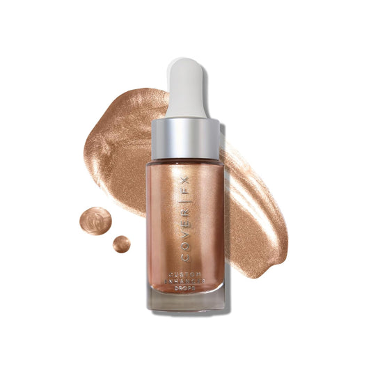 COVER FX Custom Enhancer Drops - Sunlight: Classic Gold Finish - 15mL - Radiant Glow - Liquid Highlighter