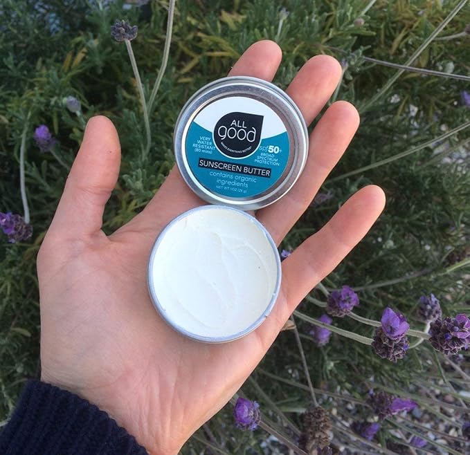 All Good Zinc Butter Sunscreen - Travel Size, Zinc Oxide Face, Nose, Ears Sunscreen, UVA/UVB Broad Spectrum SPF 50+ Water Resistant, Coral Reef Friendly (1 oz)(3-pack)