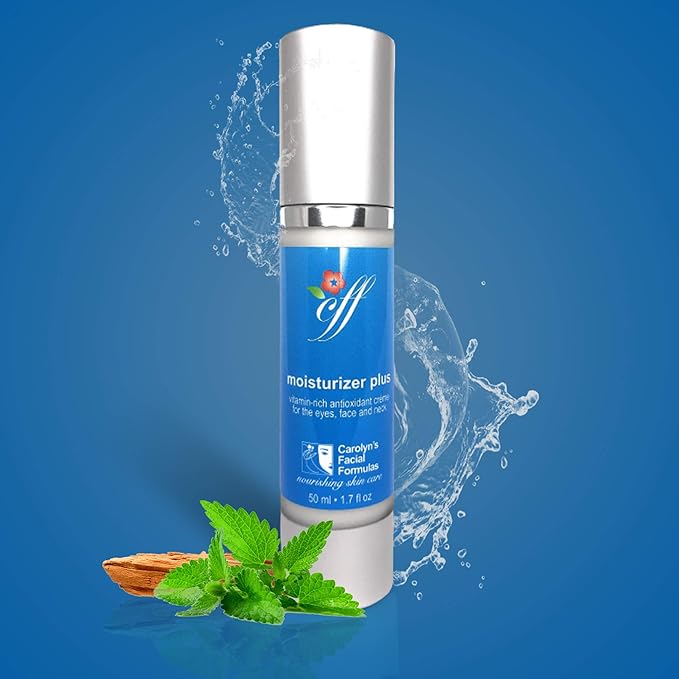 Carolyn's Facial Formulas Moisturizer Plus | Eye Cream | Cruelty-Free, Vegan Face Cream | Made in USA | Vitamin C Moisturizer for Face and Neck (50 ml – 1.7 fl oz)