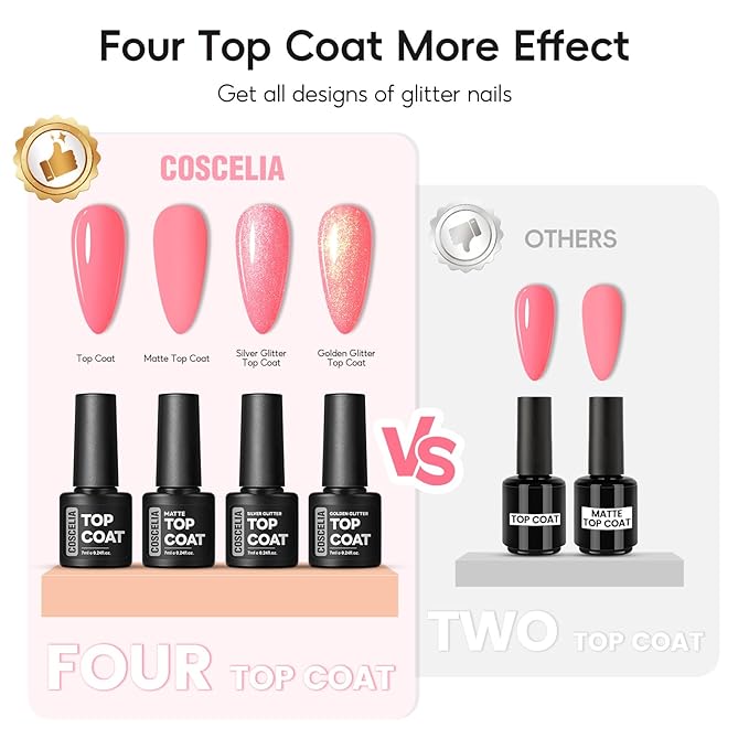 60PCS Summer Gel Nail Polish Starter Kit, 7ml 55 colors gel polish with 5pcs Top Base Coat Pink White Red Nude Green Blue Glitter Colors Nail Polish Set Manicure Nail Art Kit DIY Gifts for Women