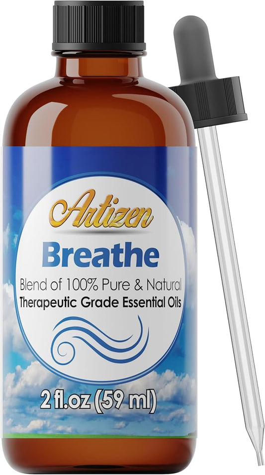 Artizen Breathe Blend Essential Oil Therapeutic Grade - Undiluted, Pure & Natural 2oz Aromatherapy