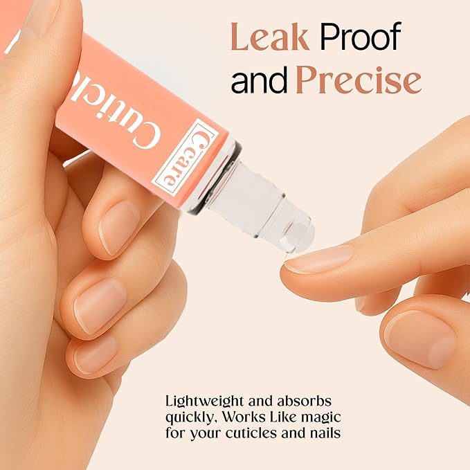 C CARE Vanilla & Sugar Roll-On Cuticle Oil | Natural Revitalizing Hydrating Nail Oil | Repaires Cuticles Overnight | For Damaged Skin And Thin Nails | Paraben Cruelty Free Formula | 10ml