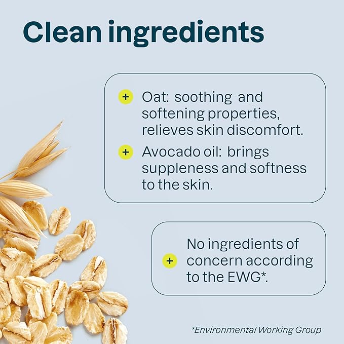 ATTITUDE Hand Cream for Sensitive Skin with Oat, EWG Verified, Dermatologically Tested, Vegan, Avocado Oil, 2.5 Fl Oz