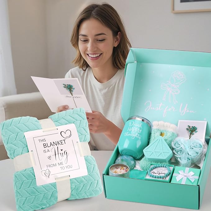 Birthday Gifts for Women Self Care Gift Set, Relaxing Spa Gifts Basket Women Care Package Get Well Soon Gift, Unique Christmas Gifts for Mom Wife Grandma Her Friend Sister, Thinking of You Presents