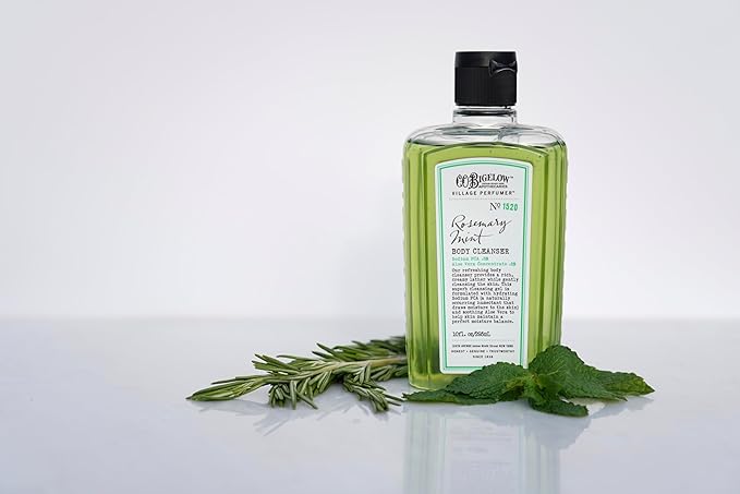 C.O. Bigelow Rosemary Mint Apothecary Duo Skin Care Gift Set, Body Wash & Body Lotion, Liquid Soap & Moisturizing Lotion, Set of 2, 10 Fl Oz