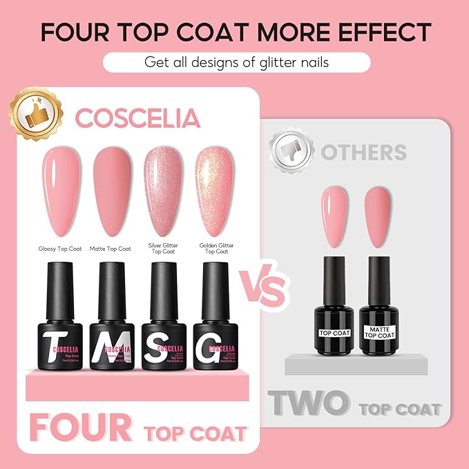 52pcs Gel Nail Polish Kit with U V light 35 Summer Colors Gel Nail Polish Set Cream Color Collection 5PC Top Base Coat Nail Art Manicure Kit for Beginners with Everything Gifts for Women