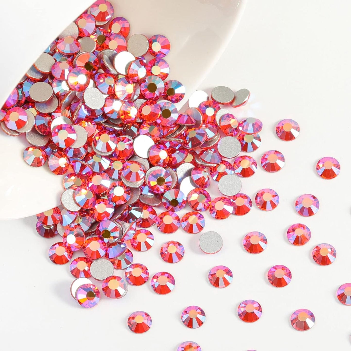 Beadsland 1440 Pieces Flat Back Crystal Rhinestones Round Gems,Hyacinth AB,SS3,1.2-1.4mm