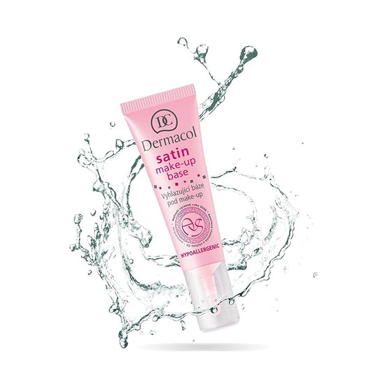 Dermacol - Satin Makeup Base, Matte Face Primer for Wrinkles and Pores, Transparent Makeup Primer for Oily Skin & Dry and Combination Skin, Easy to Blend Pore Filling Primer, No Preservatives, 10 mL