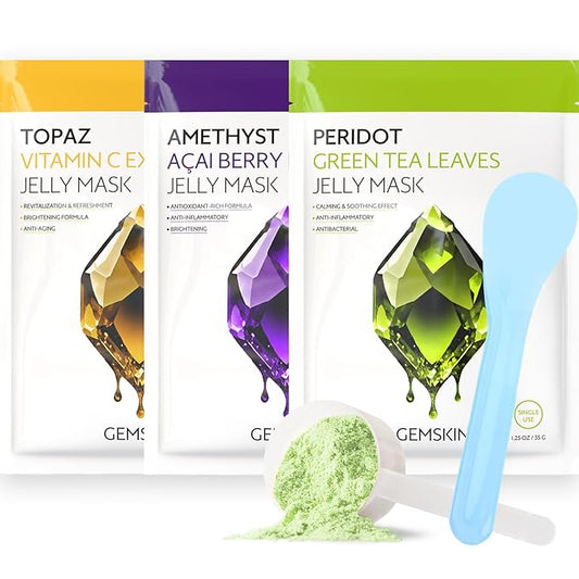Jelly Mask set of 3 Combo Pack Peridot + Amethyst + Topaz
