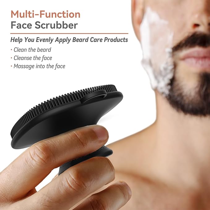 2 Pack Face Scrubber,Silicone Facial Cleansing Brush for Men & Women,Reusable Gentle Facial Waterproof Cleansing Skin Brush Exfoliating Scrubber for Sensitive Skin (Black/Pink)