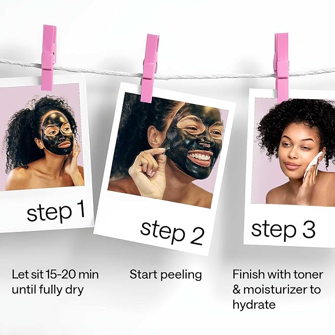 Activated Charcoal Face Masks Skincare 2 pack (16 sachets) - Korean Skin Care Products - Charcoal Face Mask Peel Off Skin Care - Gently Cleansing Charcoal Face Mask for Men & Women Face Care