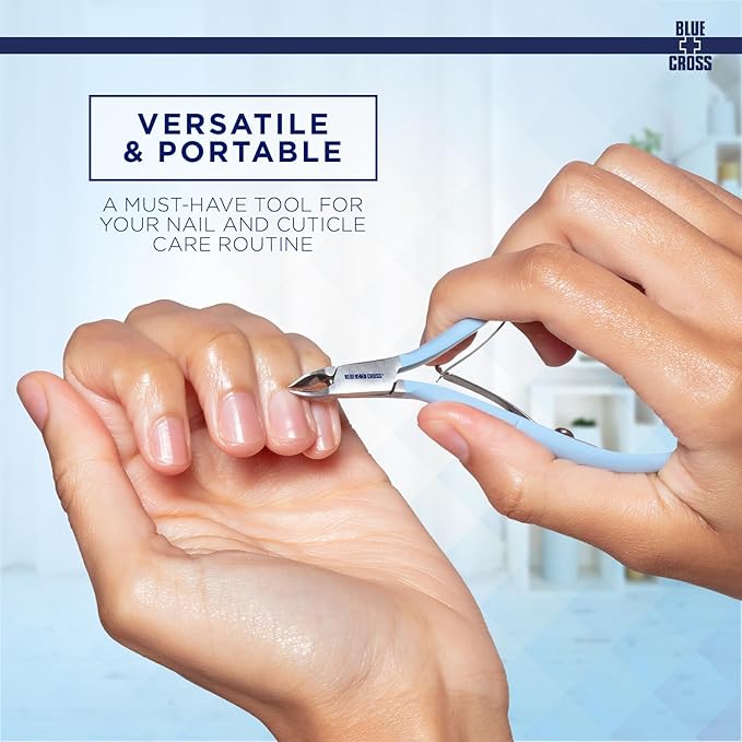 Blue Cross Professional Nail Care, Hydrating, Moisturizing, Strengthening Cuticle Remover + Softener Cream with 6mm Jaw Cuticle Nippers, 2 Pack