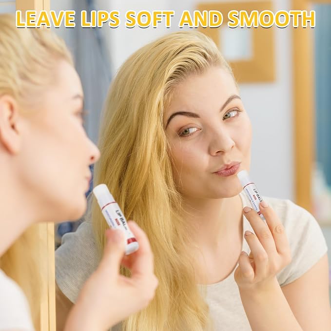 DMSKY 12 Pack Lip Balm, Natural Lip Balm Bulk with Vitamin E and Coconut Oil, Moisturizing Lip Balm for Chapped Lips, Bulk Lip Balm for Women-12 Flavors