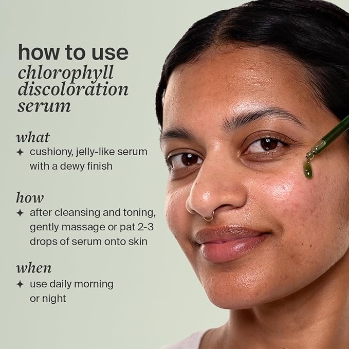 Cocokind Chlorophyll Discoloration Serum, Sensitive Skin Friendly Spot Fading Serum to Target Spots, Uneven Tone, and Redness, 1 fl oz